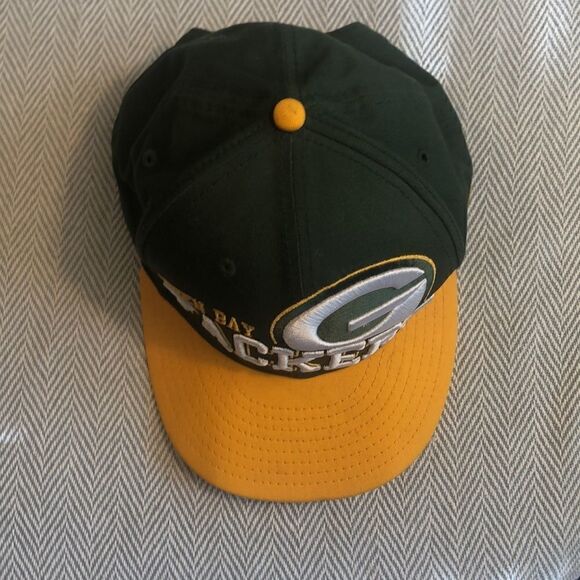 NFL GREEN Bay Packers cap. New Era 9 fifty SnapBack RN 11493, CA 40289 USED - Picture 6 of 8